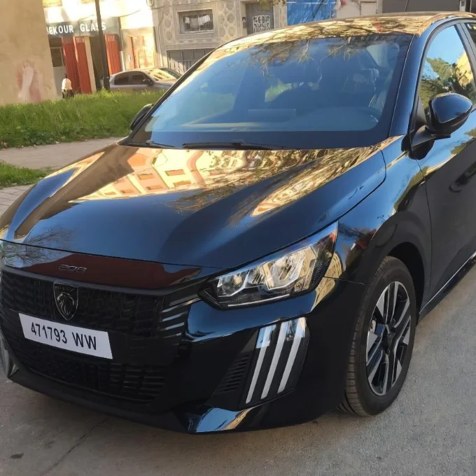Peugeot 208 Black 2025 — Car rental Tangier